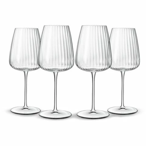 Luigi Bormioli - Optica Chardonnay Glass Set 550ml 4pce 1 Luigi Bormioli - Optica Chardonnay Glass Set 550ml 4pce