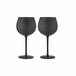 Tempa - Aurora Matte Black Gin Glass Set 2pce