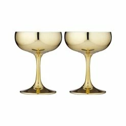 Tempa - Aurora Gold Coupe Glass Set 2pce
