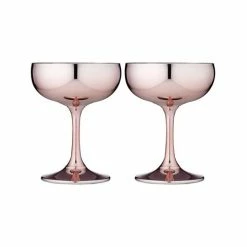 Tempa - Aurora Rose Coupe Glass Set 2pce