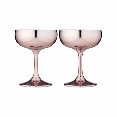 Tempa - Aurora Rose Coupe Glass Set 2pce 1 Tempa - Aurora Rose Coupe Glass Set 2pce