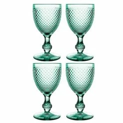 Vista Alegre - Bicos Water Goblets 4pce Set Mint Green