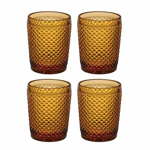 Vista Alegre - Bicos Old Fashioned Tumblers 4pce Set Amber 1 Vista Alegre - Bicos Old Fashioned Tumblers 4pce Set Amber