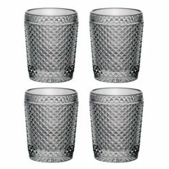 Vista Alegre - Bicos Old Fashioned Tumblers 4pce Set Grey