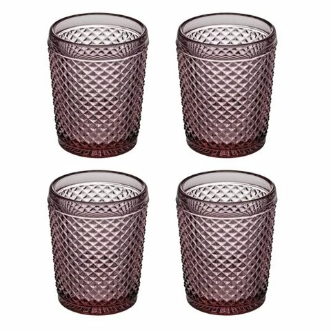 Vista Alegre - Bicos Old Fashioned Tumblers 4pce Set Pink 1 Vista Alegre - Bicos Old Fashioned Tumblers 4pce Set Pink