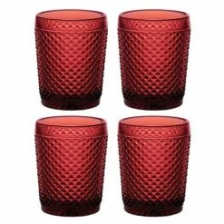 Vista Alegre - Bicos Old Fashioned Tumblers 4pce Set Red