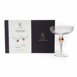 Clinq - Copper Coupe Glasses 2pc