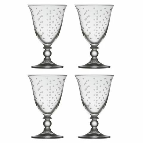 Francalia - Dots Piana Wine Glass 260ml Set Of 4pc 1 Francalia - Dots Piana Wine Glass 260ml Set Of 4pc