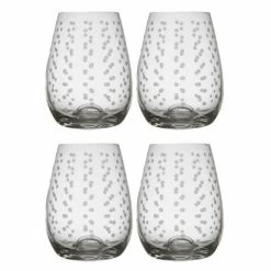 Francalia - Dots Red Wine Glass 460ml Set Of 4pc