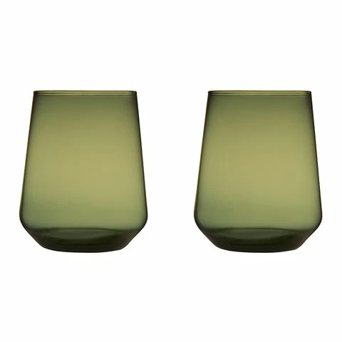 Iittala - Essence Tumbler Set Moss Green 2pce 1 Iittala - Essence Tumbler Set Moss Green 2pce