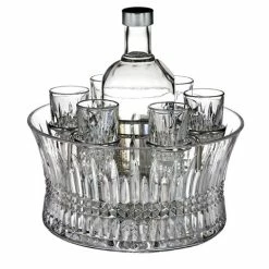 Waterford - Lismore Diamond Vodka Shot Set W/Chill Bowl 7pc