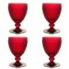 Villeroy & Boch V&B - Boston Wine Goblet Red Set 4pce