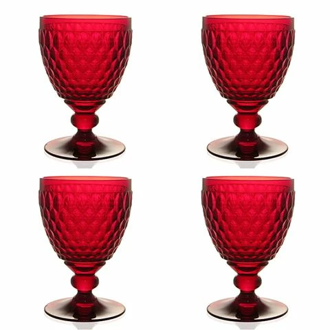 Villeroy & Boch V&B - Boston Wine Goblet Red Set 4pce 1 Villeroy & Boch V&B - Boston Wine Goblet Red Set 4pce