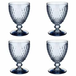 Villeroy & Boch V&B - Boston Blue Wine Goblet Set 4pce