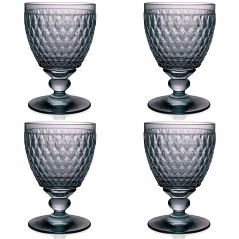 Villeroy & Boch V&B - Boston Water Goblet Blue Set 4pce 1 Villeroy & Boch V&B - Boston Water Goblet Blue Set 4pce