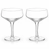 Viski - Angled Crystal Coupe Glass Set 2pce