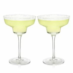 Viski - Angled Crystal Margarita Glasses