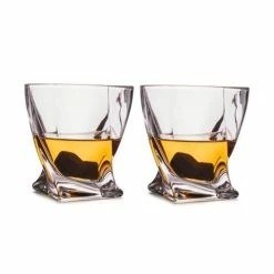 Thumbs Up - Twisted Whiskey Glass Set 2pce