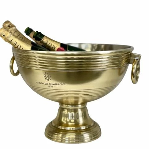 Flair Decor - Rounded Gold Toned Champagne Bucket 29x46cm 1 Flair Decor - Rounded Gold Toned Champagne Bucket 29x46cm