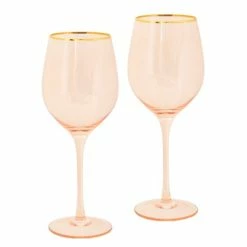 Cristina Re - Crystal Wine Glasses Rose Set 2pce