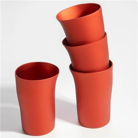 Fink - Beaker Matt Red Set 4pce 1 Fink - Beaker Matt Red Set 4pce