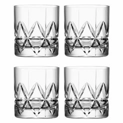 Orrefors - Peak Old Fashioned Set 4pce