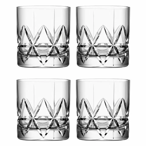 Orrefors - Peak Old Fashioned Set 4pce 1 Orrefors - Peak Old Fashioned Set 4pce