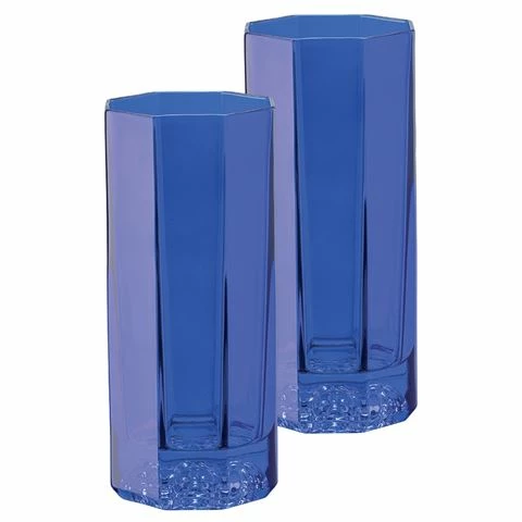 Rosenthal - Versace Medusa Lumiere Longdrink Blue Set 2pce 1 Rosenthal - Versace Medusa Lumiere Longdrink Blue Set 2pce