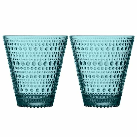 Iittala - Kastehelmi Tumbler Sea Blue 300ml Set 2pce 1 Iittala - Kastehelmi Tumbler Sea Blue 300ml Set 2pce