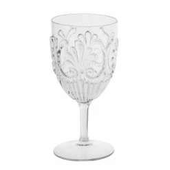 Flair Decor - Acrylic Wine Glass Scollop Clear