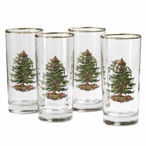 Spode - Christmas Highball Tumbler Set 4pce 1 Spode - Christmas Highball Tumbler Set 4pce
