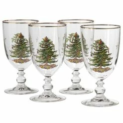 Spode - Christmas Tree Goblet Set 4pce