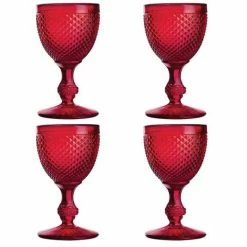Vista Alegre - Bicos Water Goblets 4pce Set Red
