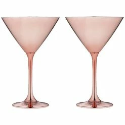 Tempa - Aurora Martini Glass Rose Set 2pce