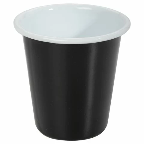 Falcon - Enamel Tumbler Deluxe 2-Tone Black 300ml 1 Falcon - Enamel Tumbler Deluxe 2-Tone Black 300ml