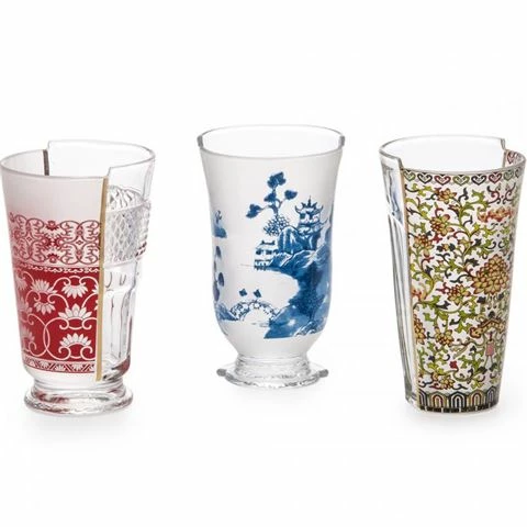 Seletti - Hybrid Clarice Glass Set 3pce 1 Seletti - Hybrid Clarice Glass Set 3pce