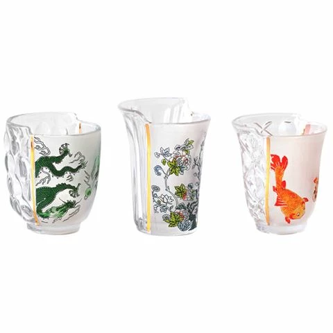 Seletti - Hybrid Aglaura Glass Set 3pce 1 Seletti - Hybrid Aglaura Glass Set 3pce